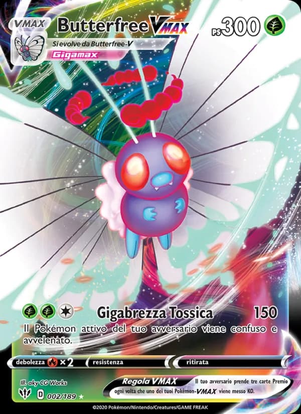 Butterfree VMAX card in Italian