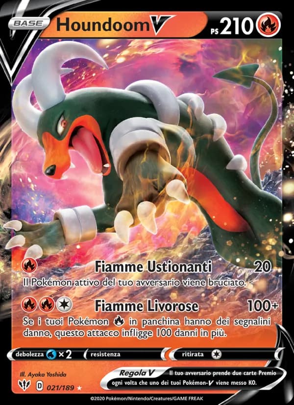 Houndoom V card in Italian