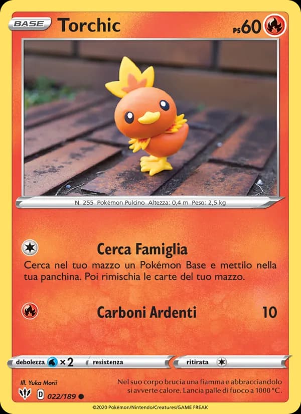 Torchic card in Italian