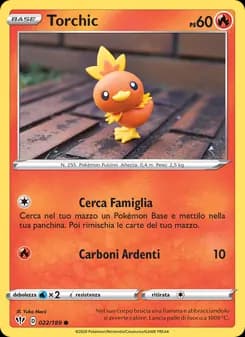 Torchic card in Italian