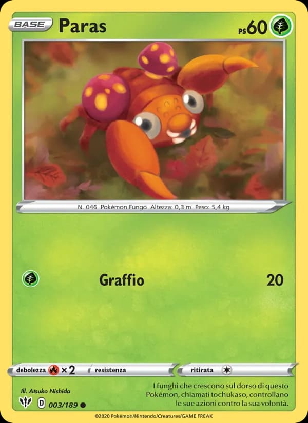 Paras card in Italian