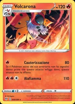 Volcarona card in Italian