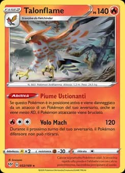 Talonflame card in Italian