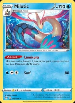 Milotic card in Italian