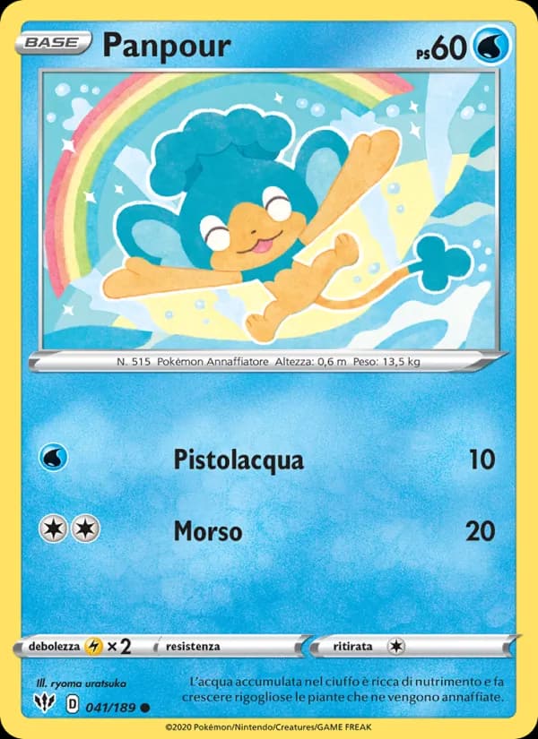 Panpour card in Italian