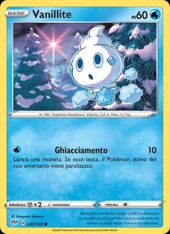 Vanillite card in Italian