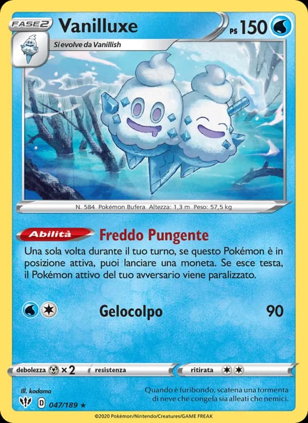 Vanilluxe card in Italian
