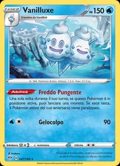 Vanilluxe card in Italian