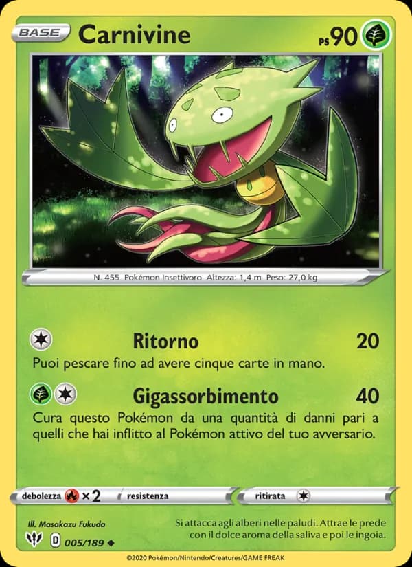 Carnivine card in Italian