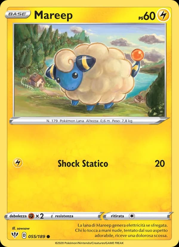 Mareep card in Italian