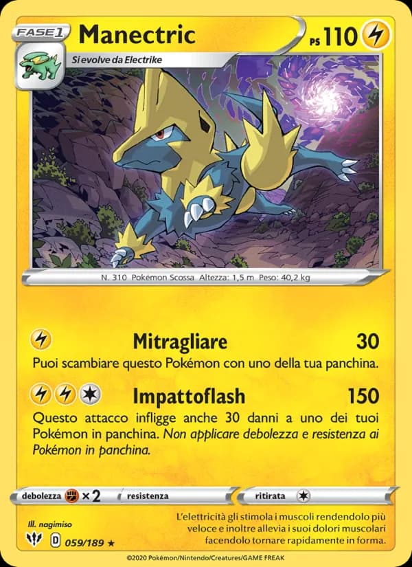 Manectric card in Italian
