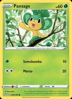 Pansage card in Italian