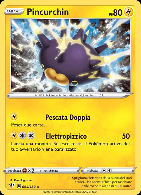 Pincurchin card in Italian