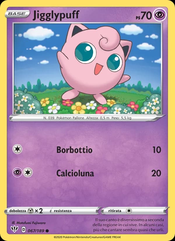 Jigglypuff card in Italian