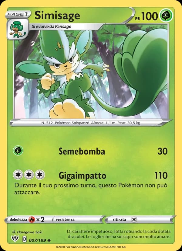 Simisage card in Italian