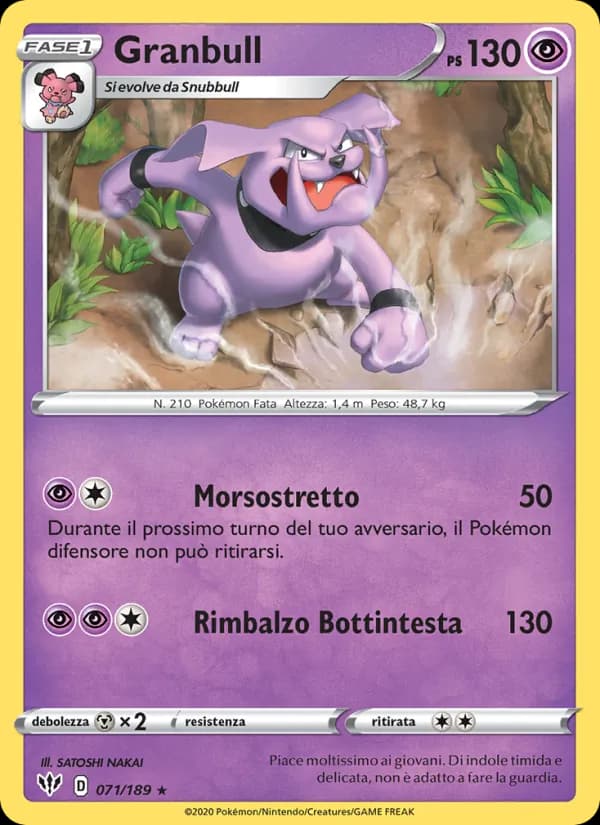 Granbull card in Italian