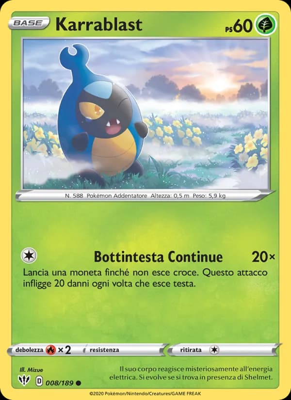 Karrablast card in Italian