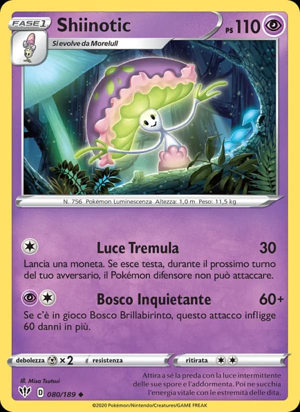 Shiinotic card in Italian