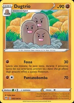 Dugtrio card in Italian