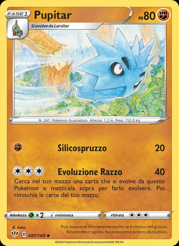 Pupitar card in Italian