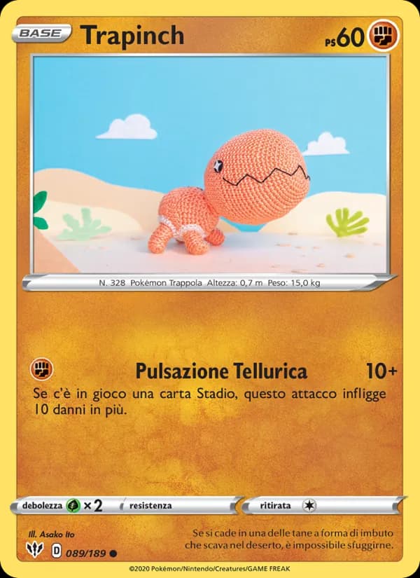 Trapinch card in Italian
