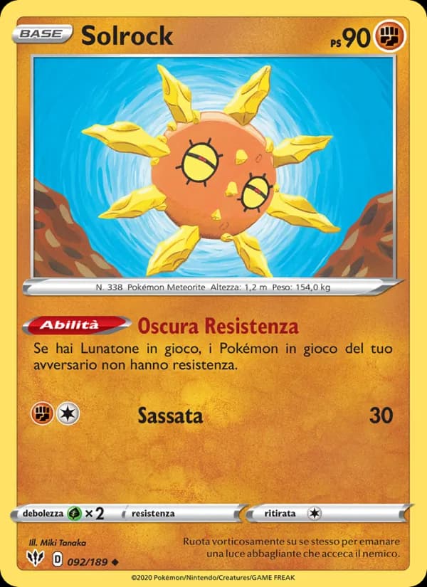 Solrock card in Italian