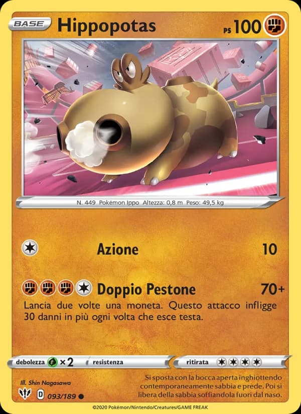 Hippopotas card in Italian