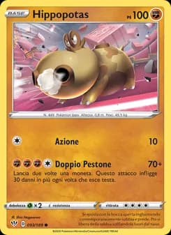 Hippopotas card in Italian