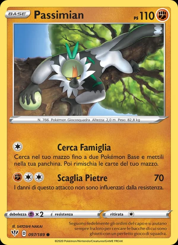 Passimian card in Italian