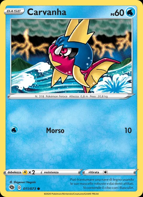 Carvanha card in Italian