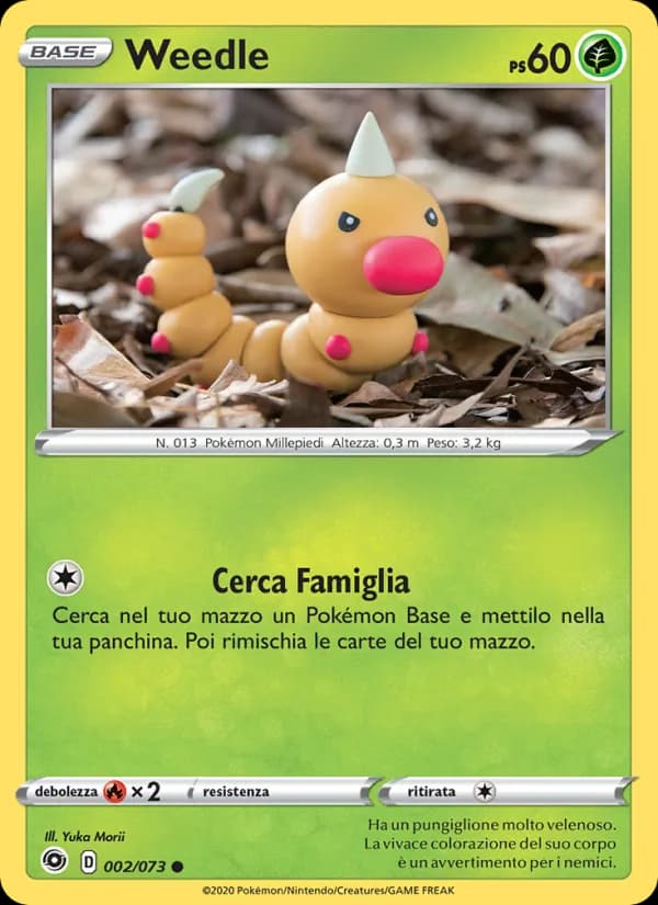Weedle card in Italian