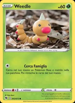 Weedle card in Italian