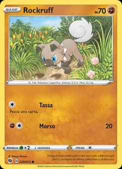 Rockruff card in Italian