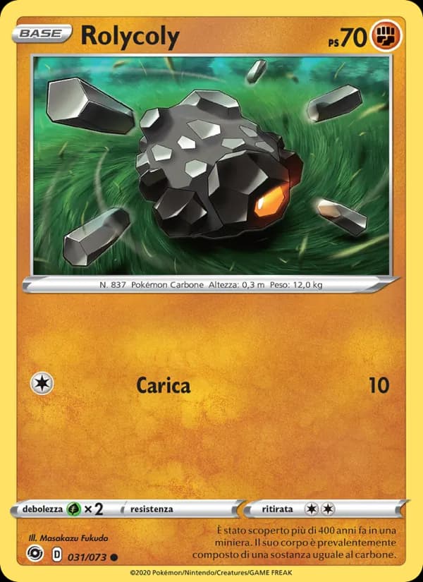 Rolycoly card in Italian
