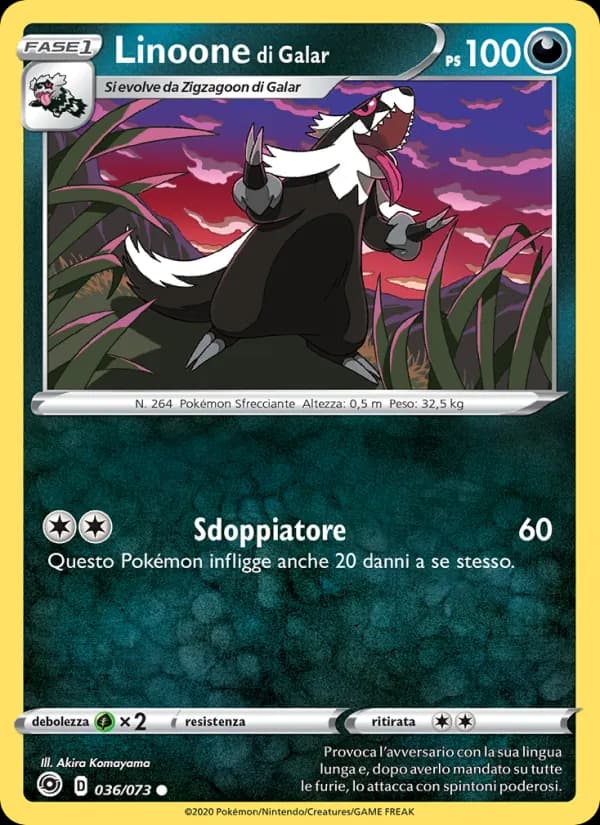 Linoone di Galar card in Italian