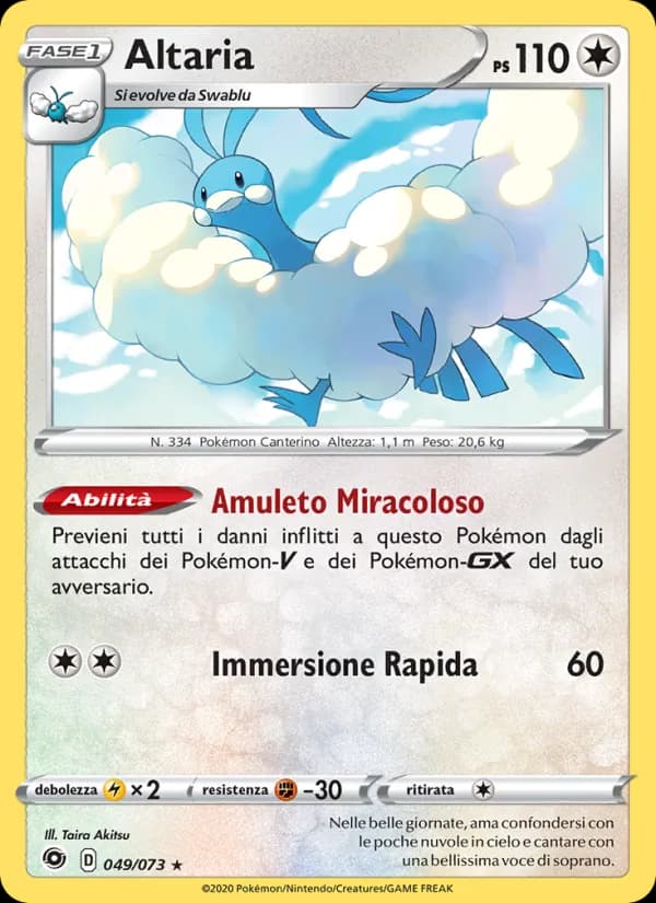 Altaria card in Italian