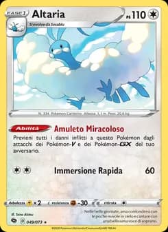 Altaria card in Italian