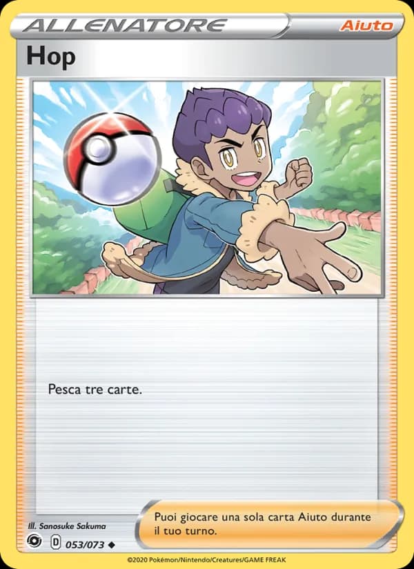Hop card in Italian
