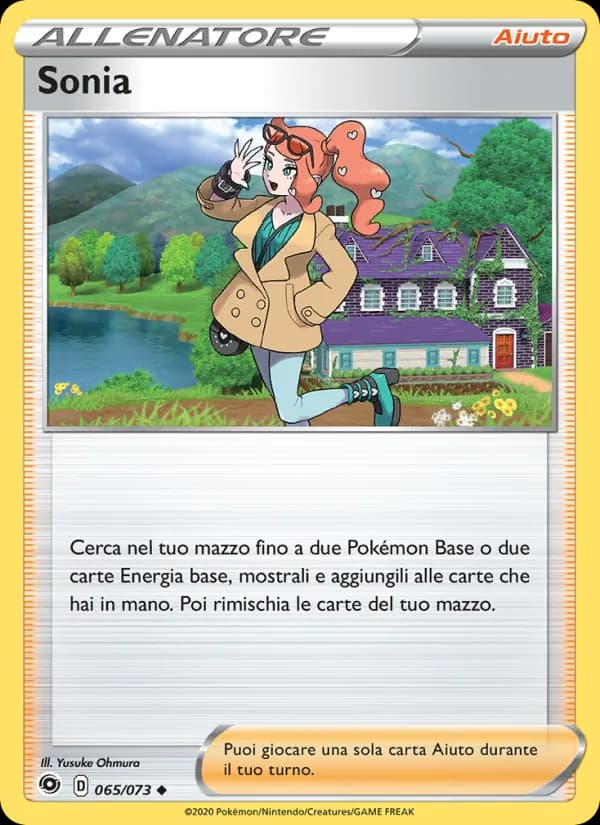 Sonia card in Italian