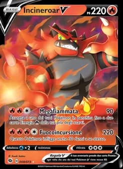 Incineroar V card in Italian