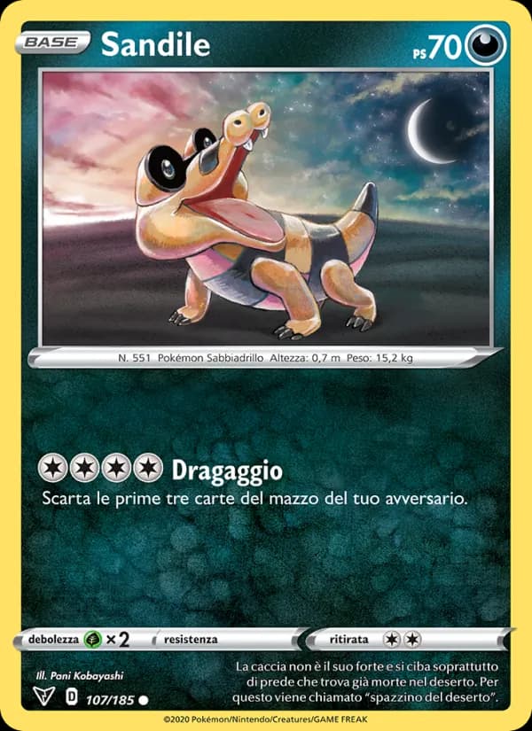 Sandile card in Italian