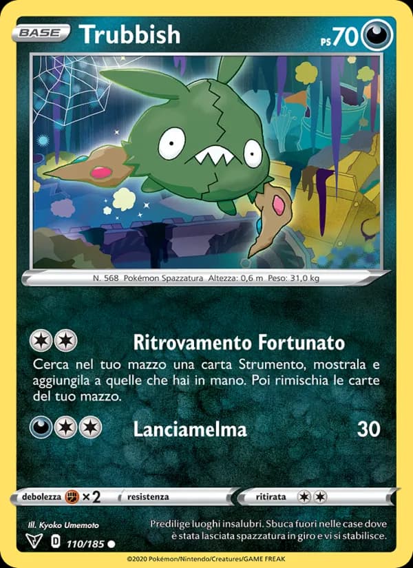 Trubbish card in Italian
