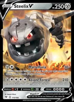 Steelix V card in Italian