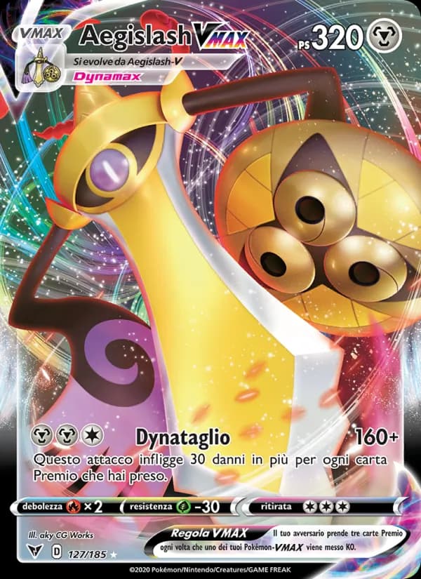 Aegislash VMAX card in Italian