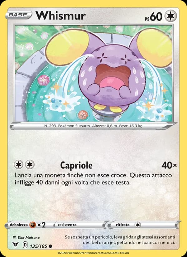 Whismur card in Italian
