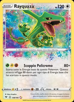 Rayquaza card in Italian