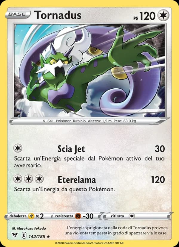 Tornadus card in Italian