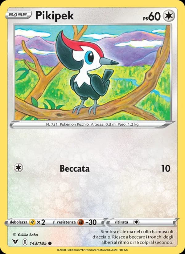 Pikipek card in Italian