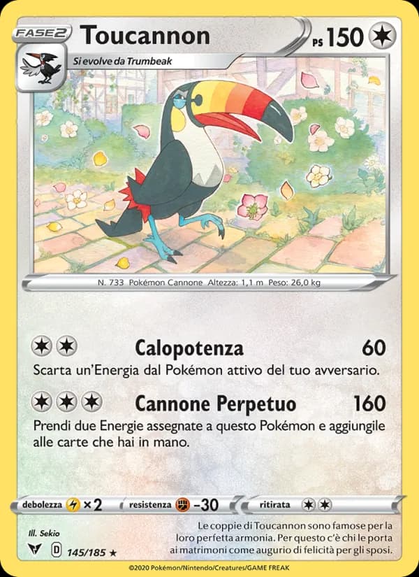 Toucannon card in Italian