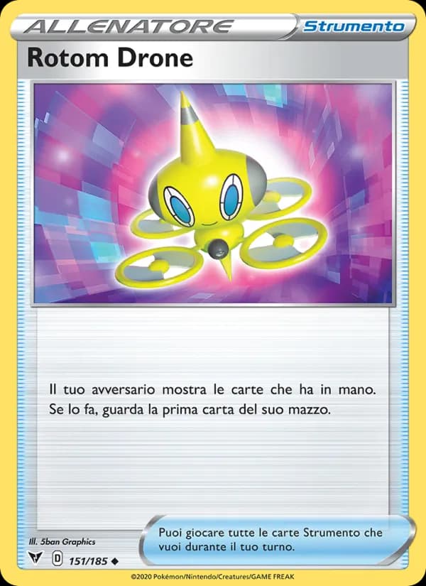 Rotom Drone card in Italian